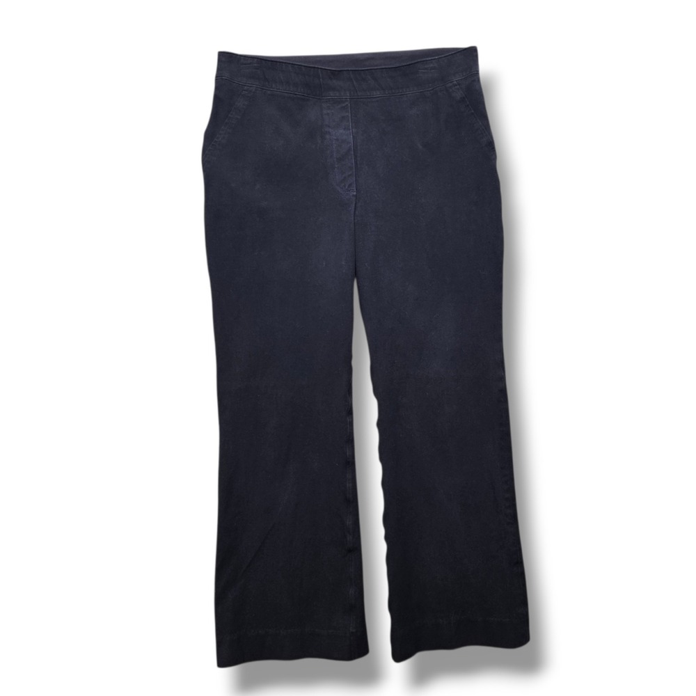 Spanx On the Go Kick Flare Pants Womens Medium High Rise Pull On Shaping Black